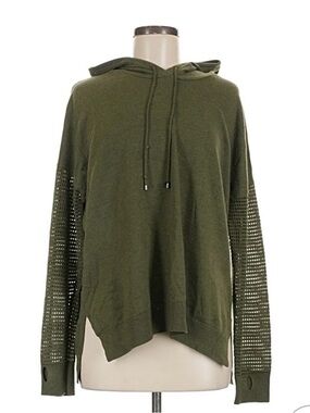 Stitches and stripes Olive Green Hooded Sweater